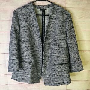 Alfani Open Front Tweed Jacket Blazer Size 12
